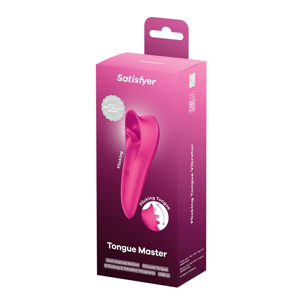Satisfyer Tongue Master - Pink 14.4 cm USB Rechargeable Flicking Clitoral Stimulator - STIMULATORS - PREMIUM - Mr and Mrs D's