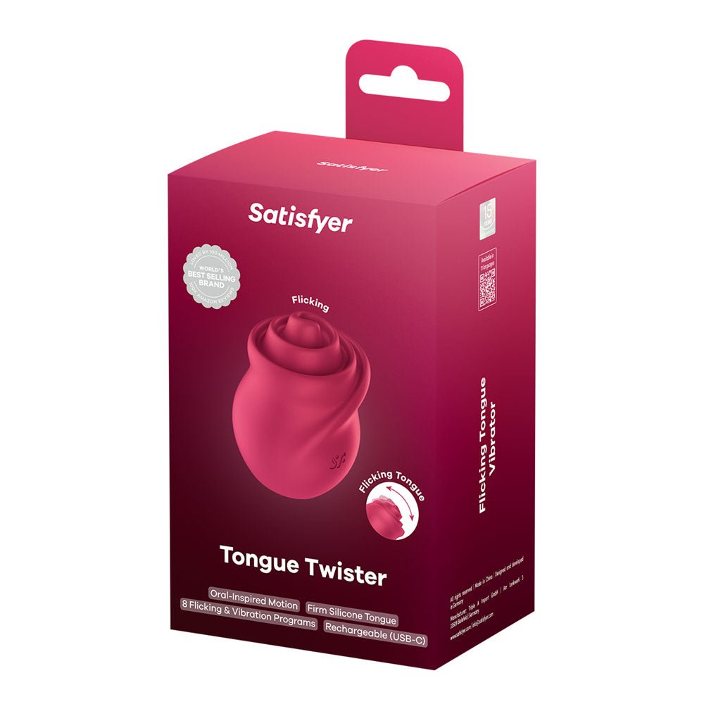 Satisfyer Tongue Twister - Pink USB Rechargeable Stimulator - STIMULATORS - PREMIUM - Mr and Mrs D's