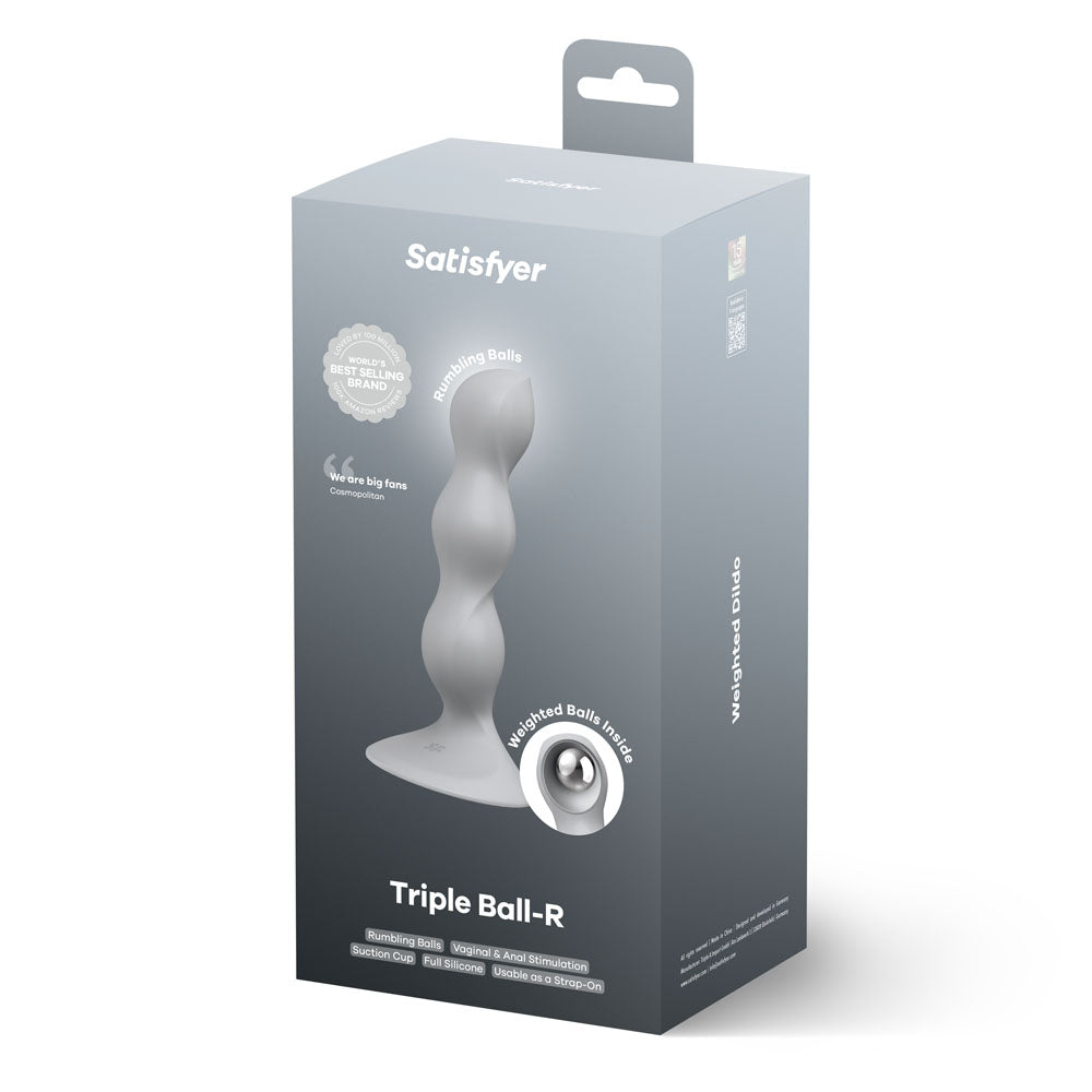 Satisfyer Triple Ball - R - Grey Beaded Anal Plug - Mr and Mrs D's