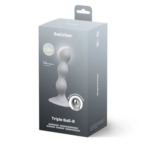Satisfyer Triple Ball - R - Grey Beaded Anal Plug - Mr and Mrs D's