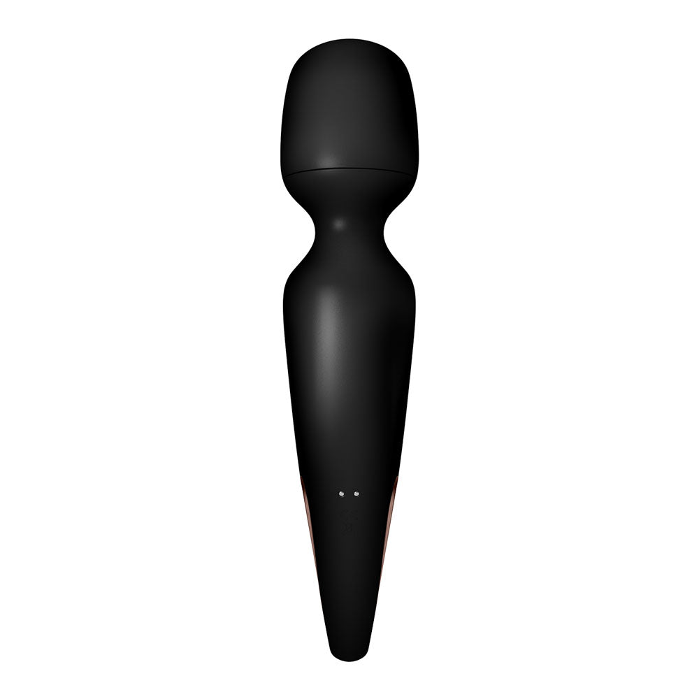 Satisfyer Wand - erland - Black - Black/Rose Gold USB Rechargeable Massage Wand - Mr and Mrs D's