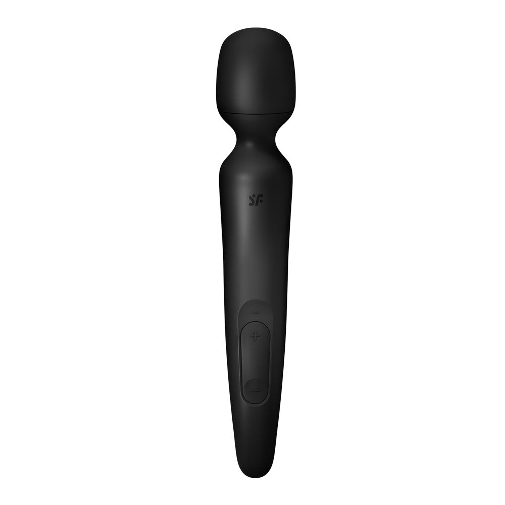 Satisfyer Wand - erland - Black - Black/Rose Gold USB Rechargeable Massage Wand - Mr and Mrs D's