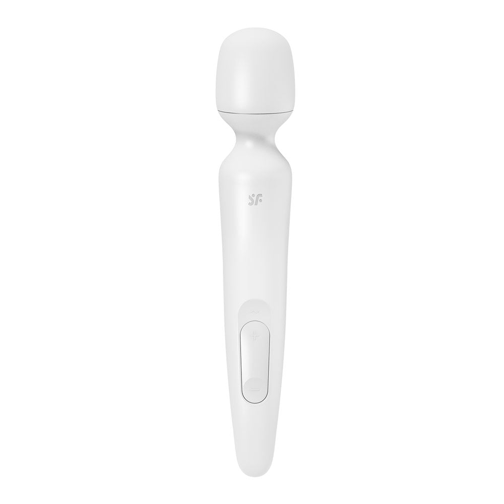 Satisfyer Wand - erland - White - White/Rose Gold USB Rechargeable Massage Wand - Mr and Mrs D's