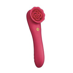Secret Kisses ROSEGASM ROSE QUAKE - Red 18.8 cm USB Rechargeable Dual Ended Tapping Vibrator - VIBRATORS - Mr and Mrs D's