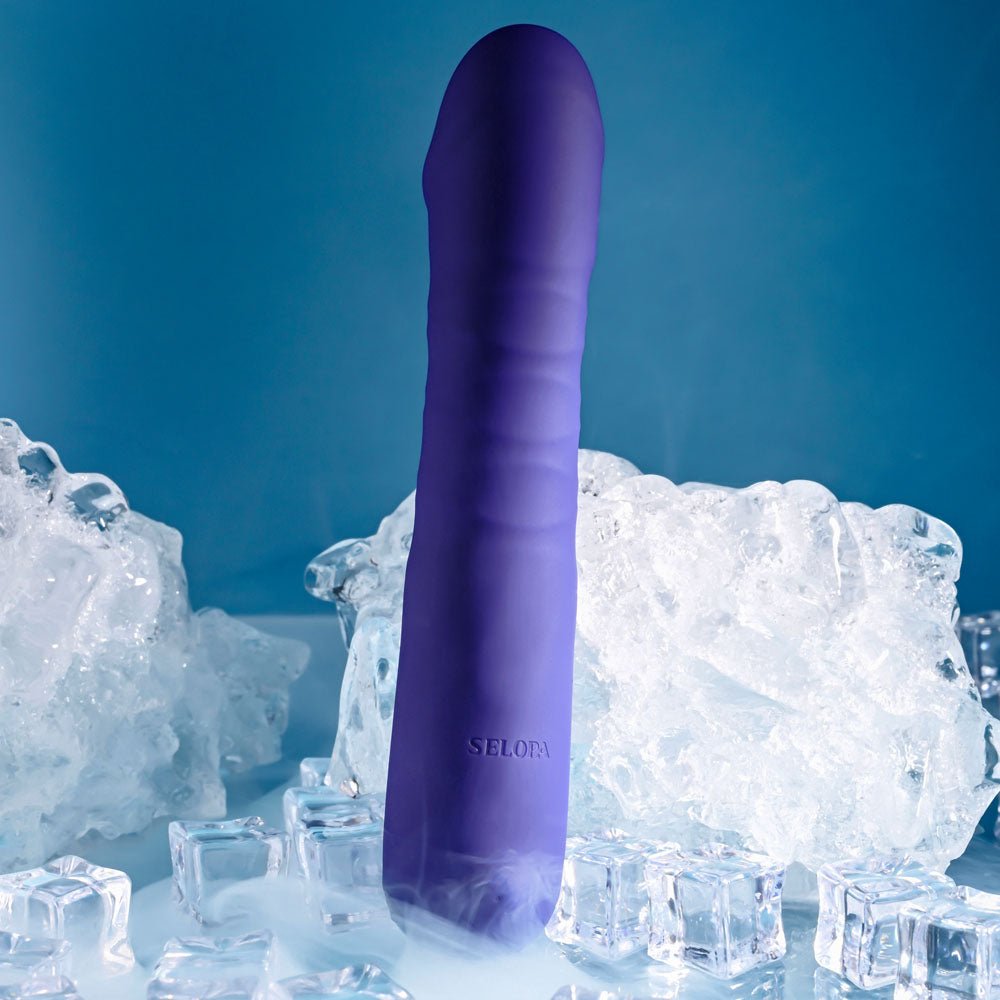 Selopa AMBITION - Purple 17 cm USB Rechargeable Thrusting Vibrator - VIBRATORS - Mr and Mrs D's