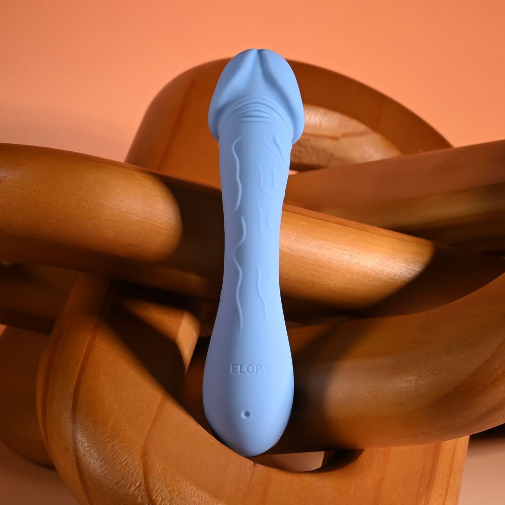 Selopa DAINTY DICK Mini Vibrator - Baby Blue 11.9 cm USB Rechargeable - VIBRATORS - Mr and Mrs D's