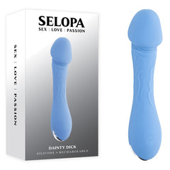 Selopa DAINTY DICK Mini Vibrator - Baby Blue 11.9 cm USB Rechargeable - VIBRATORS - Mr and Mrs D's
