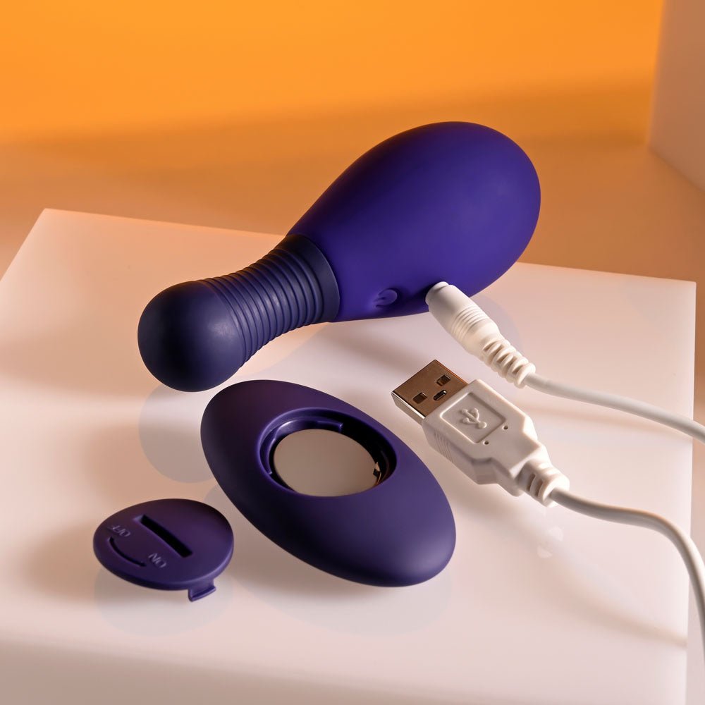 Selopa EGG ME ON - Purple 10 cm USB Rechargeable Egg with Wireless Remote - BULLETS & EGGS - Mr and Mrs D's