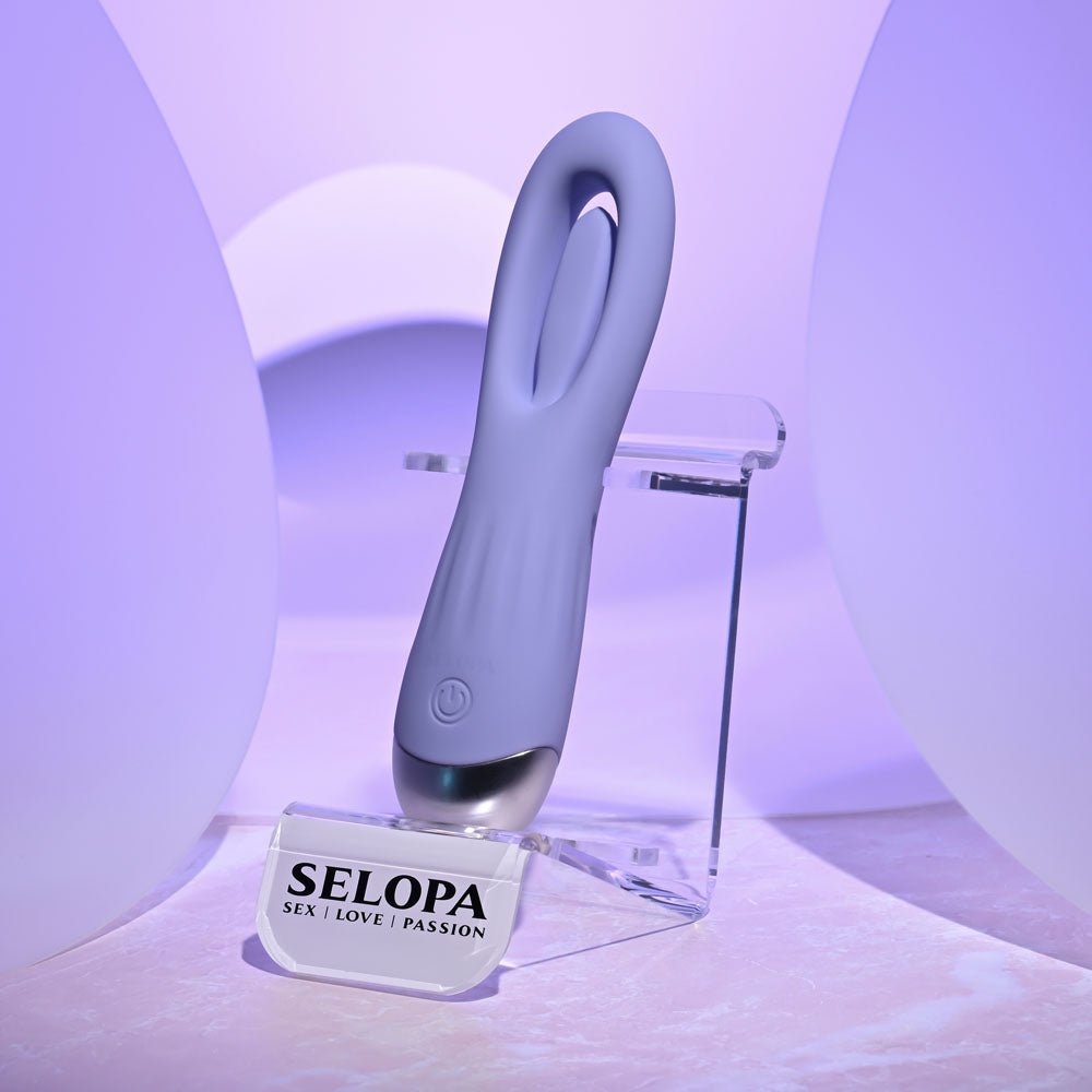 Selopa IN A FLAP - Purple 15 cm USB Rechargeable Flicking Stimulator - STIMULATORS - Mr and Mrs D's