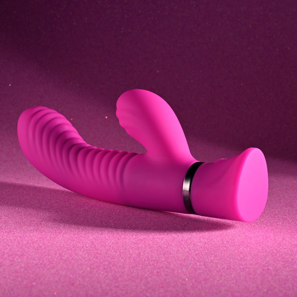 Selopa NEXT WAVE - Pink 16.4 cm USB Rechargeable Dual Vibrator - VIBRATORS - Mr and Mrs D's