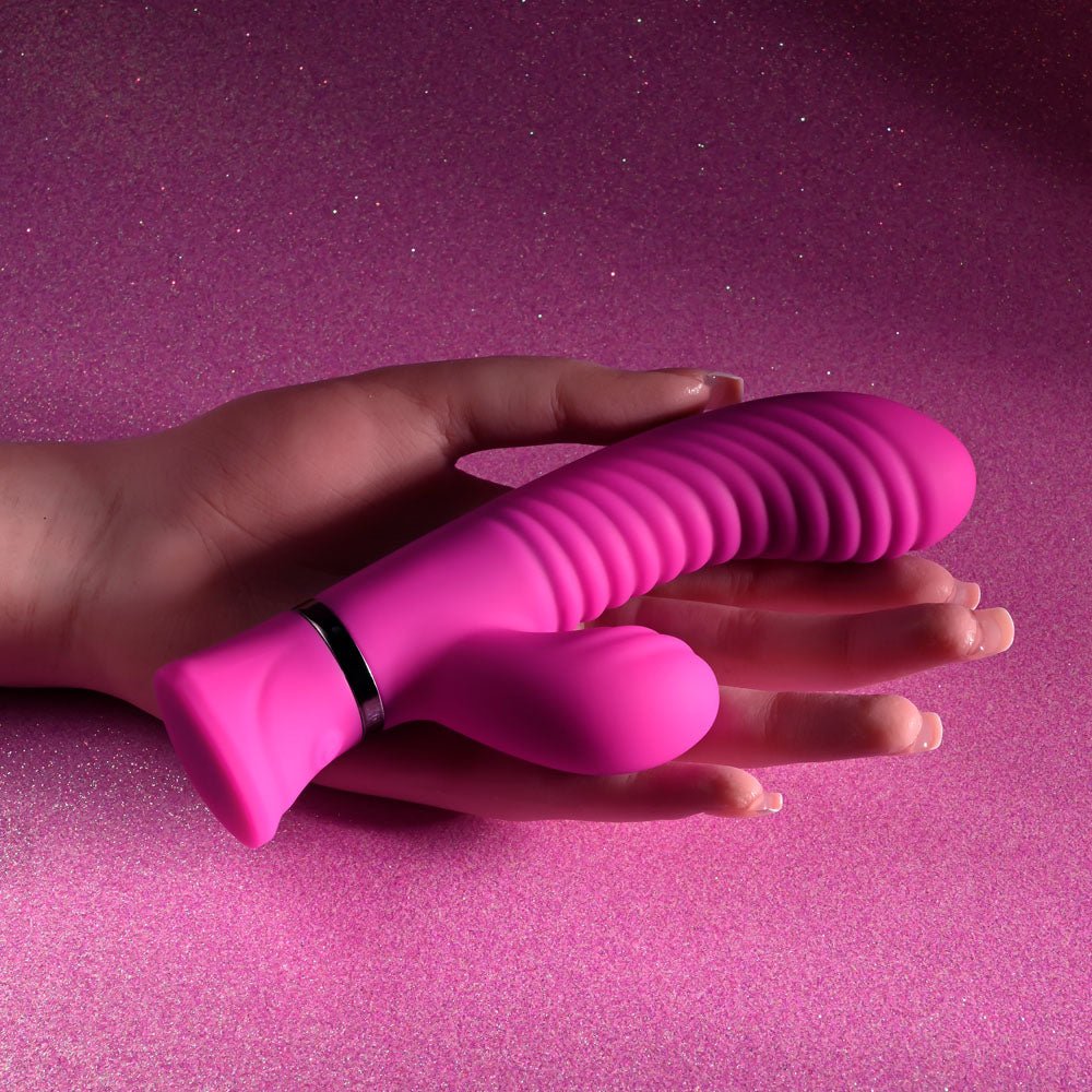Selopa NEXT WAVE - Pink 16.4 cm USB Rechargeable Dual Vibrator - VIBRATORS - Mr and Mrs D's