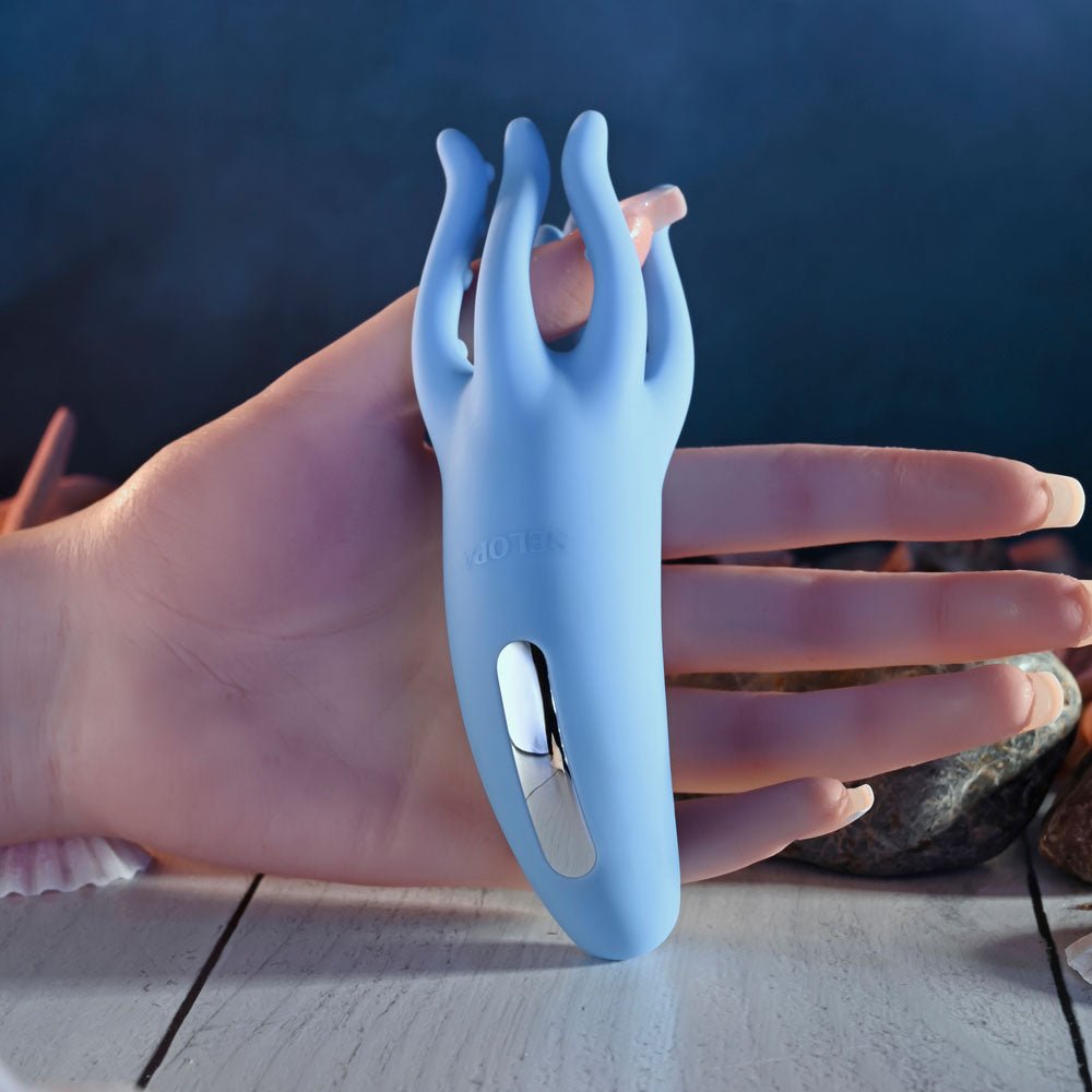 Selopa TENTACLE TICKLER - Blue USB Rechargeable Vibrating Stimulator - STIMULATORS - Mr and Mrs D's