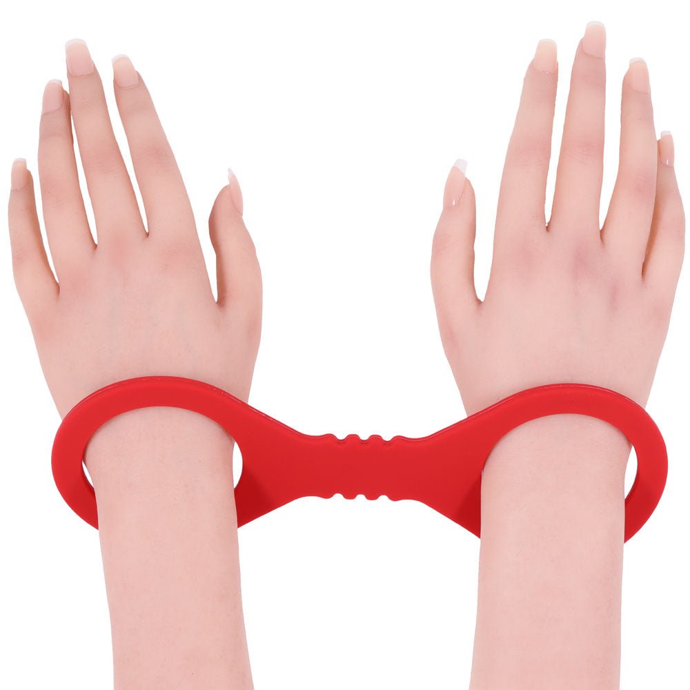 Sex & Mischief Amor Small Silicone Cuffs - Red Small Restraints - BONDAGE - TOYS - Mr and Mrs D's