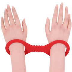 Sex & Mischief Amor Small Silicone Cuffs - Red Small Restraints - BONDAGE - TOYS - Mr and Mrs D's