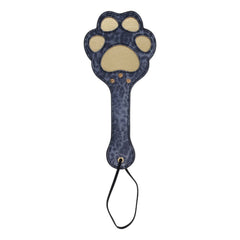 Sex & Mischief Cougar Paw Paddle - Navy Blue/Gold Spanking Paddle - Mr and Mrs D's
