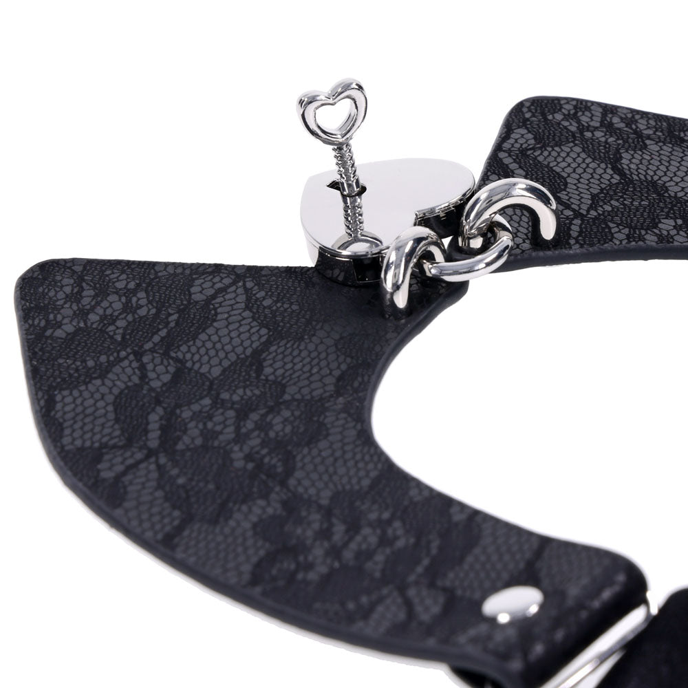 Sex & Mischief Heartbound Lace Day Collar - Black Submission Collar - BONDAGE - TOYS - Mr and Mrs D's