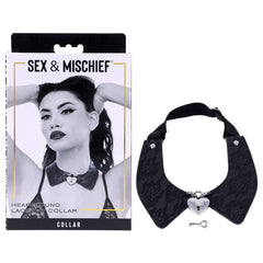 Sex & Mischief Heartbound Lace Day Collar - Black Submission Collar - BONDAGE - TOYS - Mr and Mrs D's