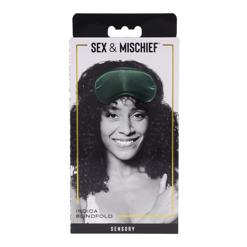 Sex & Mischief Indica Blindfold - Green Eye Mask - BONDAGE - TOYS - Mr and Mrs D's