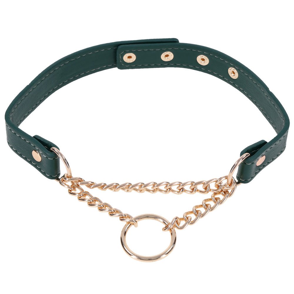 Sex & Mischief Indica Day Collar - Green/Gold Collar - BONDAGE - TOYS - Mr and Mrs D's