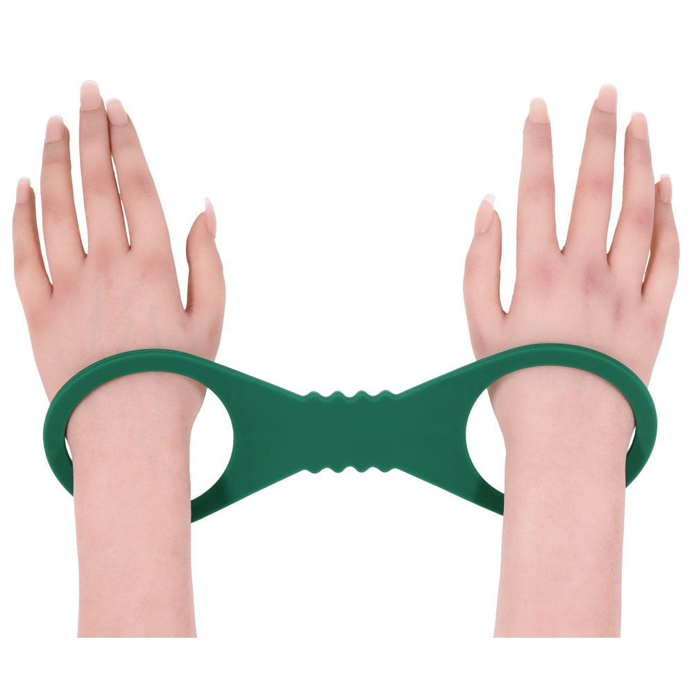Sex & Mischief Indica Large Silicone Cuffs - Green Large Restraints - BONDAGE - TOYS - Mr and Mrs D's