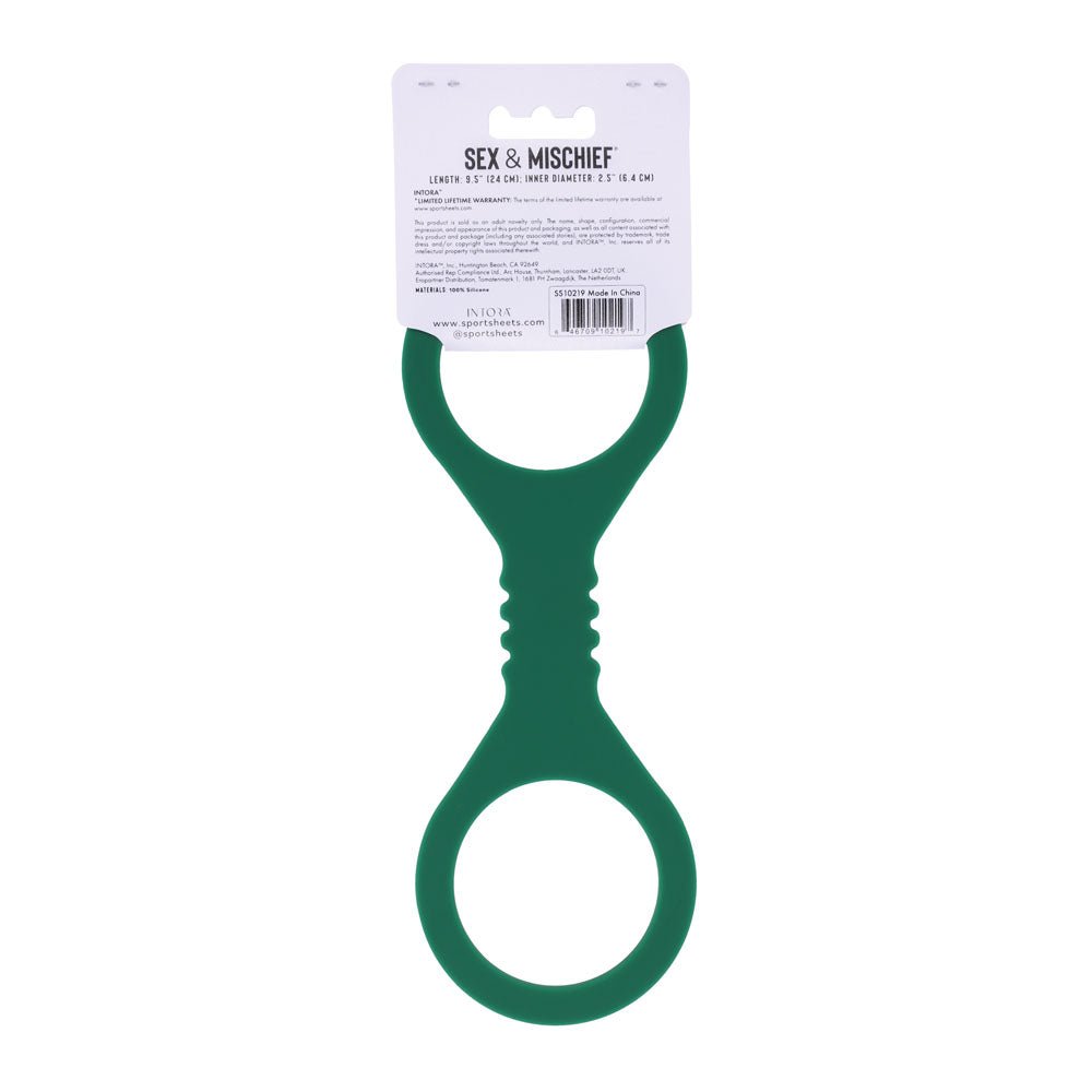 Sex & Mischief Indica Small Silicone Cuffs - Green Small Restraints - BONDAGE - TOYS - Mr and Mrs D's