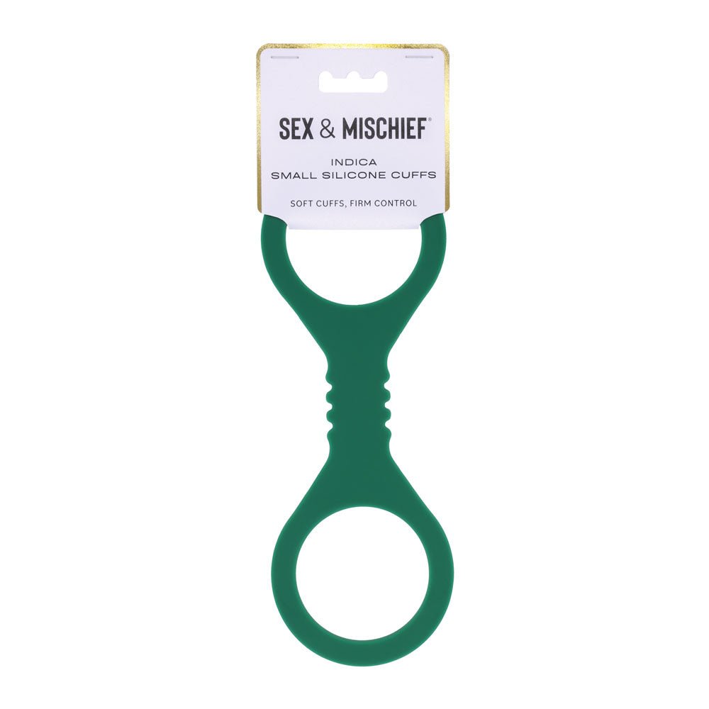 Sex & Mischief Indica Small Silicone Cuffs - Green Small Restraints - BONDAGE - TOYS - Mr and Mrs D's