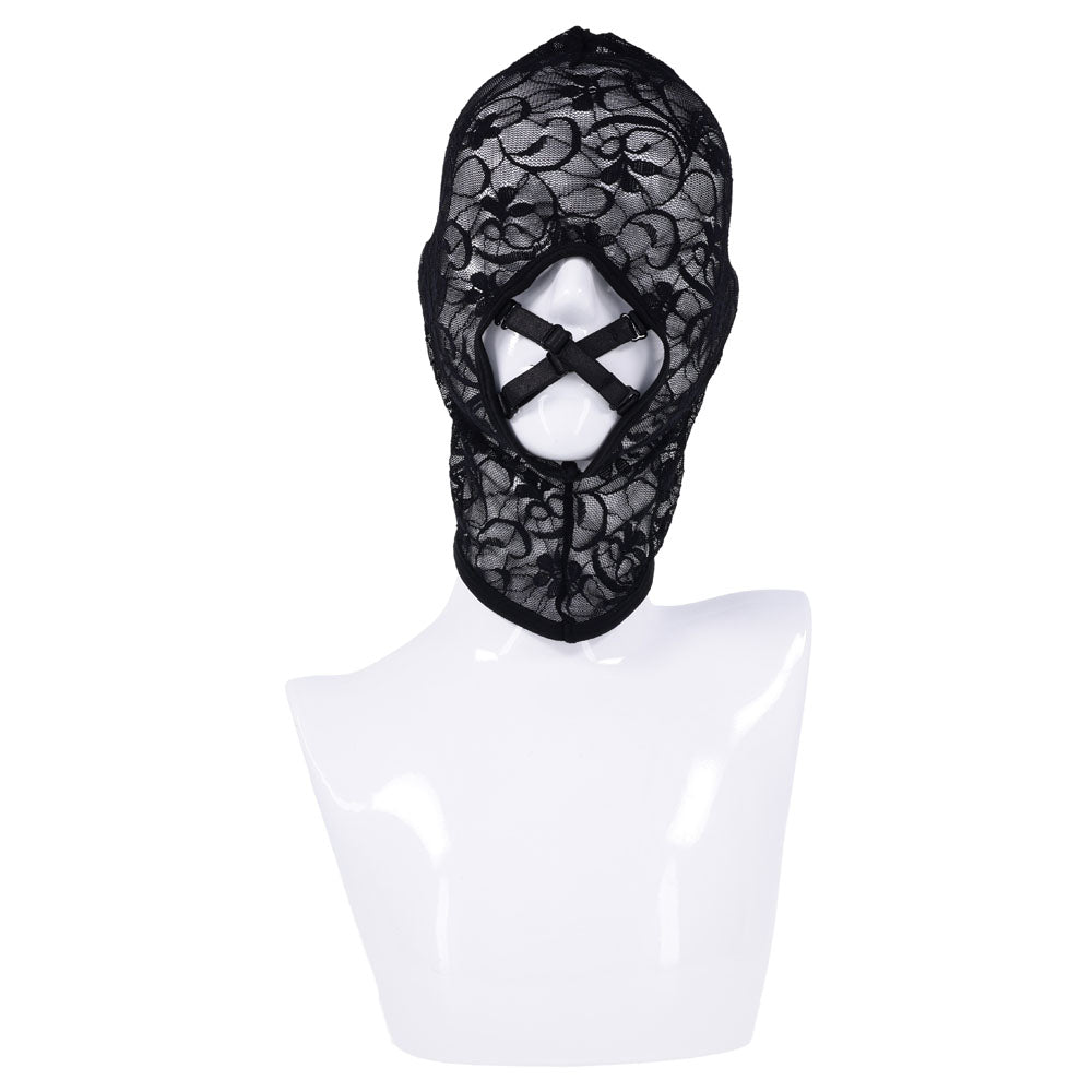 Sex & Mischief Lace Hush Hood - Black Hood - BONDAGE - TOYS - Mr and Mrs D's