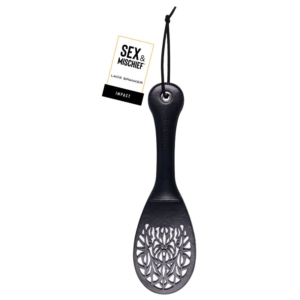Sex & Mischief Lace Spanker - Black Spanking Paddle - BONDAGE - TOYS - Mr and Mrs D's