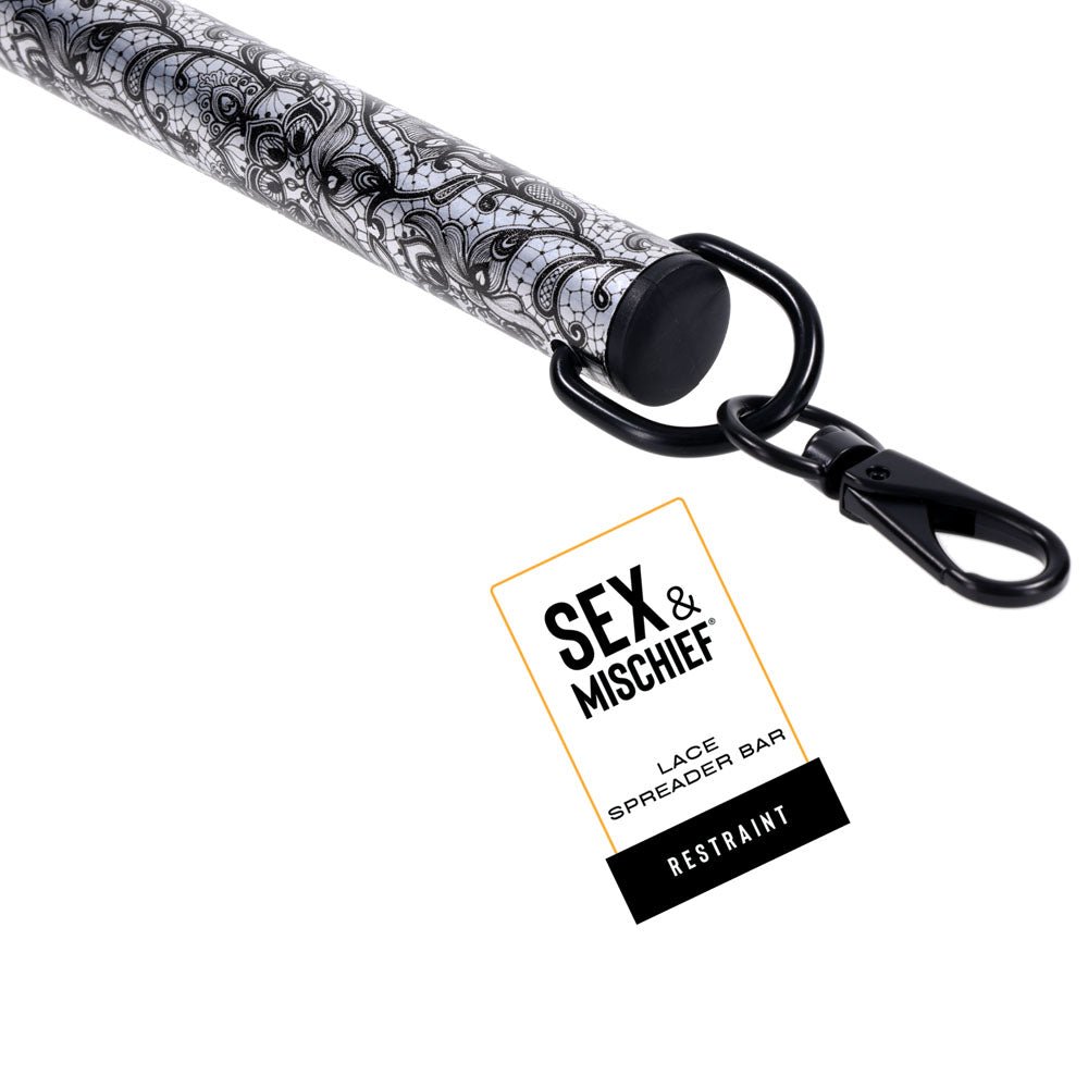 Sex & Mischief Lace Spreader Bar - Aluminium Restraint Bar - BONDAGE - TOYS - Mr and Mrs D's