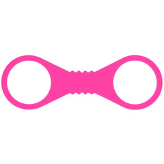 Sex & Mischief Large Hot Pink Silicone Cuffs - Hot Pink Large Restraints - BONDAGE - TOYS - Mr and Mrs D's