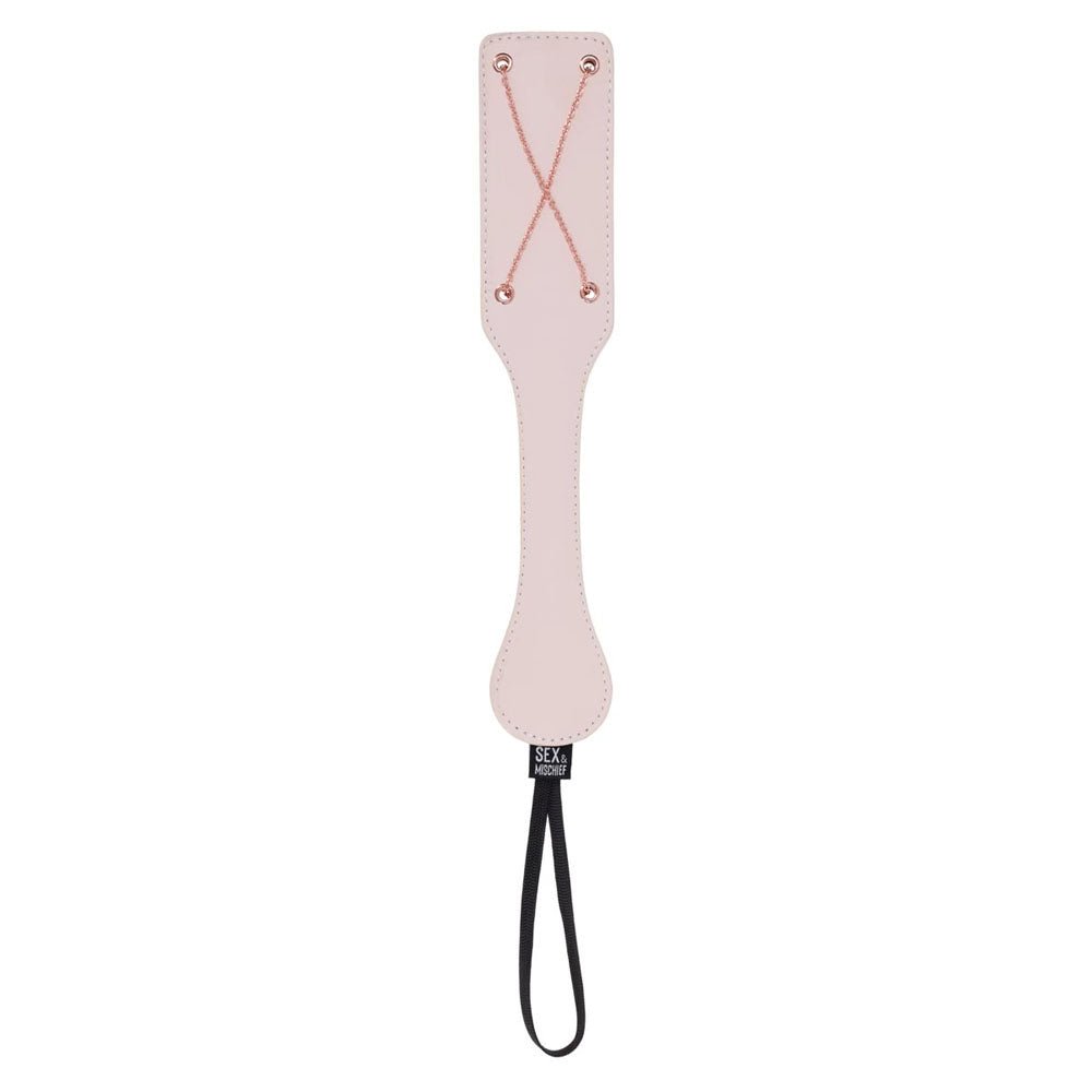 Sex & Mischief Peaches n CreaMe Chain Impressions Paddle - Peach Spanking Paddle - BONDAGE - TOYS - Mr and Mrs D's