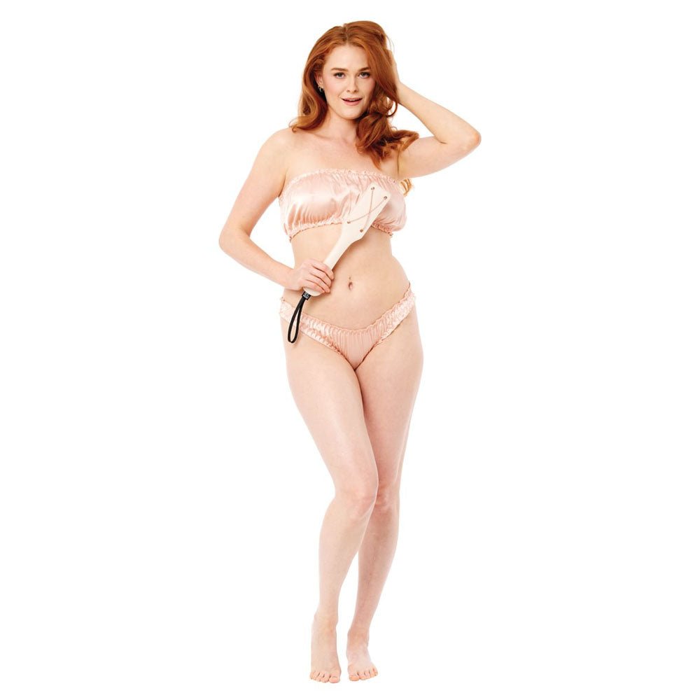 Sex & Mischief Peaches n CreaMe Chain Impressions Paddle - Peach Spanking Paddle - BONDAGE - TOYS - Mr and Mrs D's