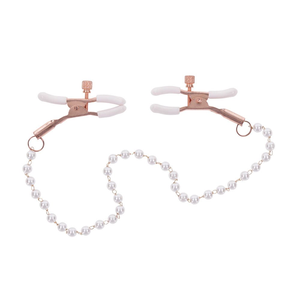Sex & Mischief Peaches n CreaMe Pearl Nipple Clamps - BONDAGE - TOYS - Mr and Mrs D's
