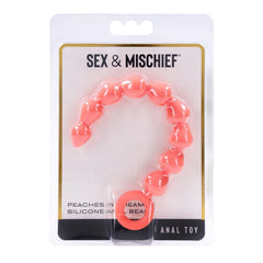 Sex & Mischief Peaches n CreaMe Silicone Anal Beads - Peach 23 cm Silicone Anal Beads - BONDAGE - TOYS - Mr and Mrs D's