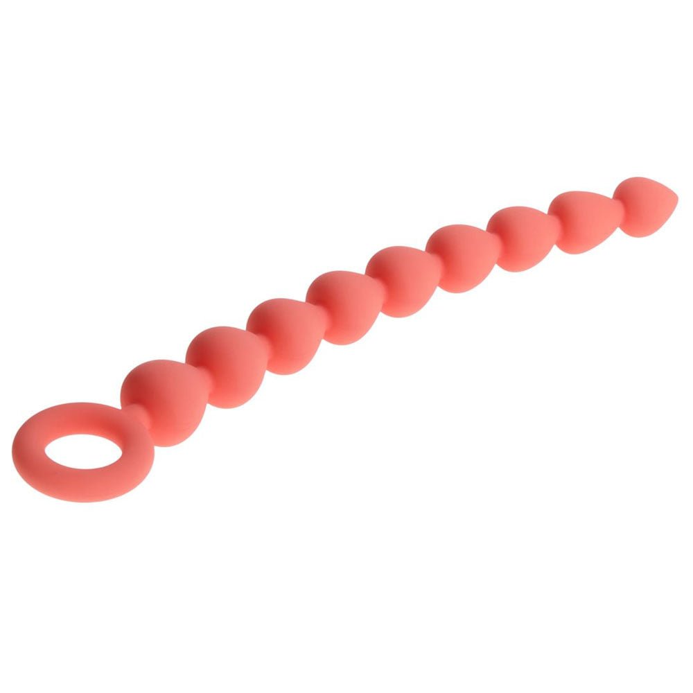 Sex & Mischief Peaches n CreaMe Silicone Anal Beads - Peach 23 cm Silicone Anal Beads - BONDAGE - TOYS - Mr and Mrs D's