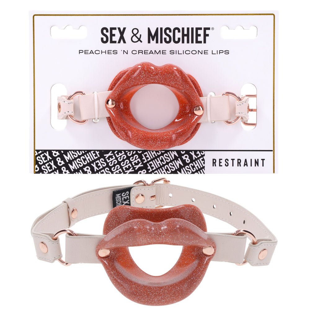 Sex & Mischief Peaches n CreaMe Silicone Lips Gag - Mr and Mrs D's