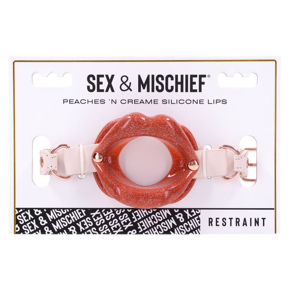 Sex & Mischief Peaches n CreaMe Silicone Lips Gag - BONDAGE - TOYS - Mr and Mrs D's