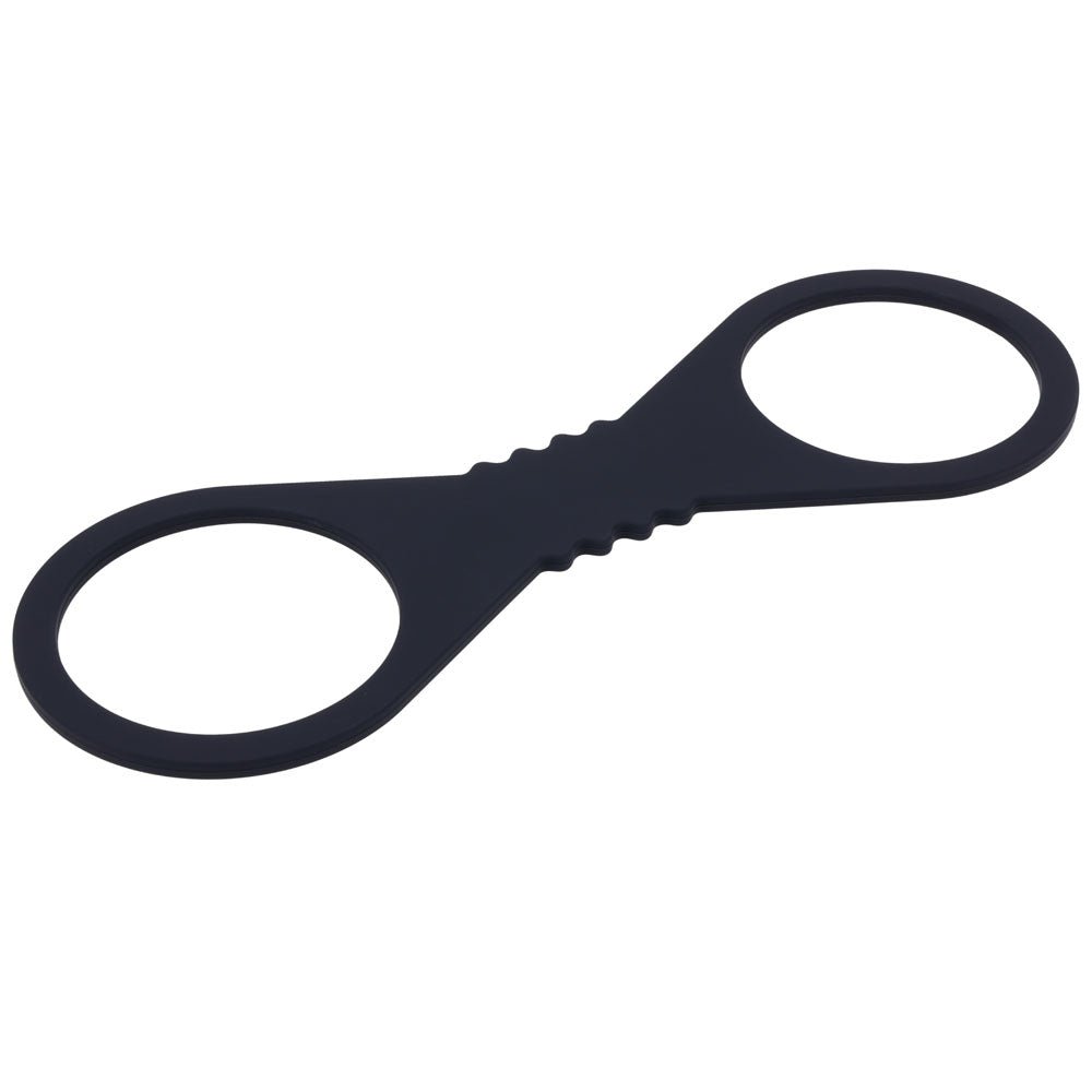 Sex & Mischief Shadow Large Silicone Cuffs - Black Large Restraints - BONDAGE - TOYS - Mr and Mrs D's