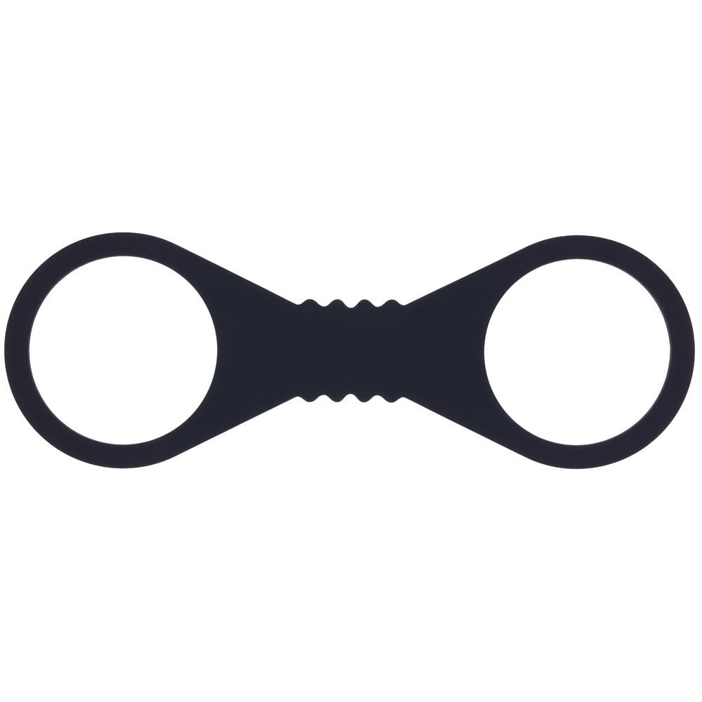 Sex & Mischief Shadow Large Silicone Cuffs - Black Large Restraints - BONDAGE - TOYS - Mr and Mrs D's