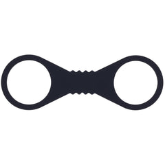 Sex & Mischief Shadow Large Silicone Cuffs - Black Large Restraints - BONDAGE - TOYS - Mr and Mrs D's