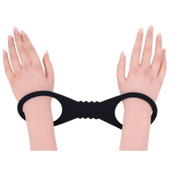 Sex & Mischief Shadow Large Silicone Cuffs - Black Large Restraints - BONDAGE - TOYS - Mr and Mrs D's