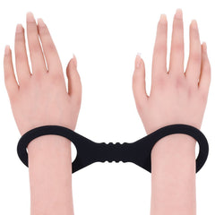 Sex & Mischief Shadow Small Silicone Cuffs - Black Small Restraints - BONDAGE - TOYS - Mr and Mrs D's