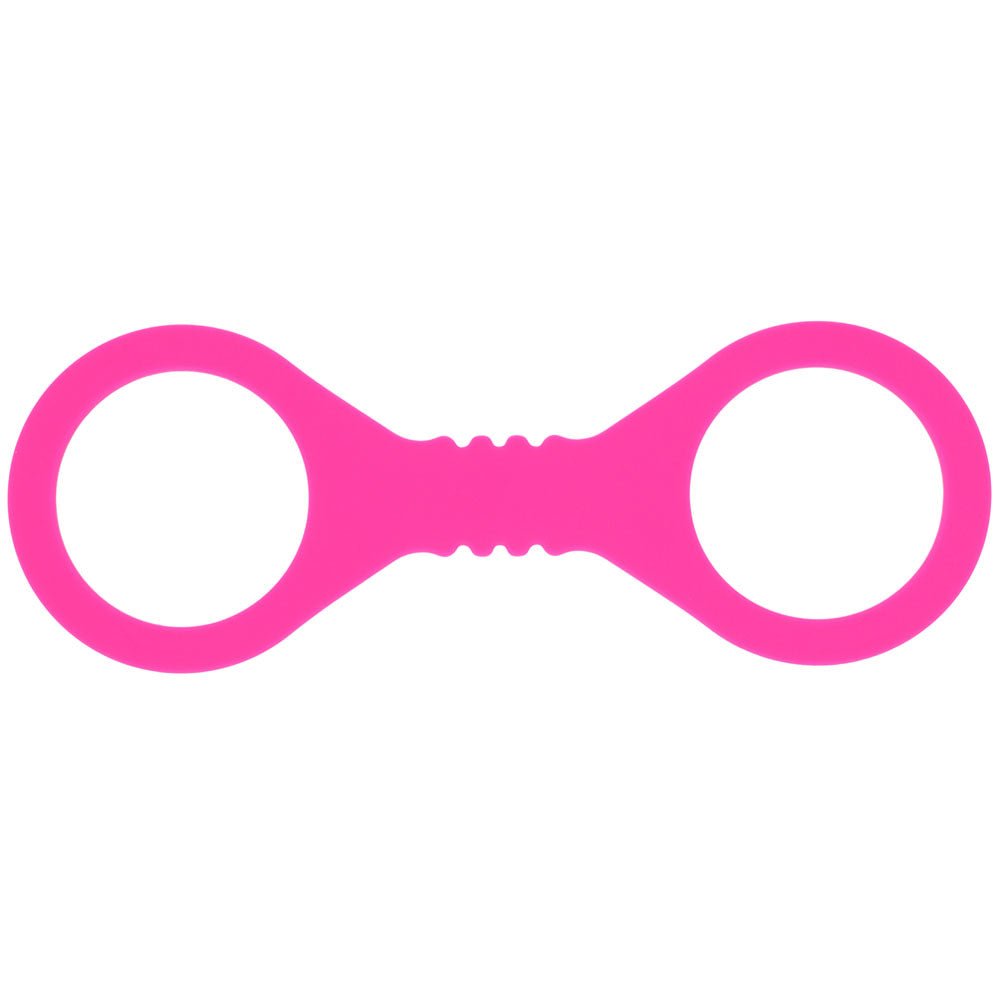 Sex & Mischief Small Hot Pink Silicone Cuffs - Hot Pink Small Restraints - BONDAGE - TOYS - Mr and Mrs D's