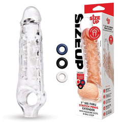 Size Up 1 Inch See - Thru Stretch Penis Extender - Mr and Mrs D's
