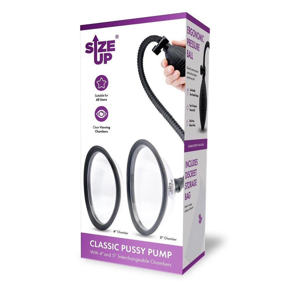 Size Up Classic Pussy Pump with 2 Chambers - Vagina Pump with 2 Interchangeable Chambers - PUMPS - Mr and Mrs D's