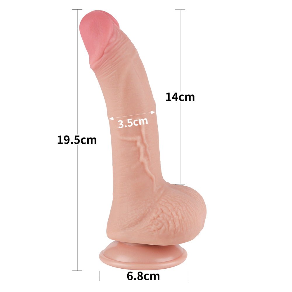 Sliding Skin Dual Layer Dong - Flesh 19.5 cm (7.5'') Dong with Flexible Skin - DONGS - Mr and Mrs D's