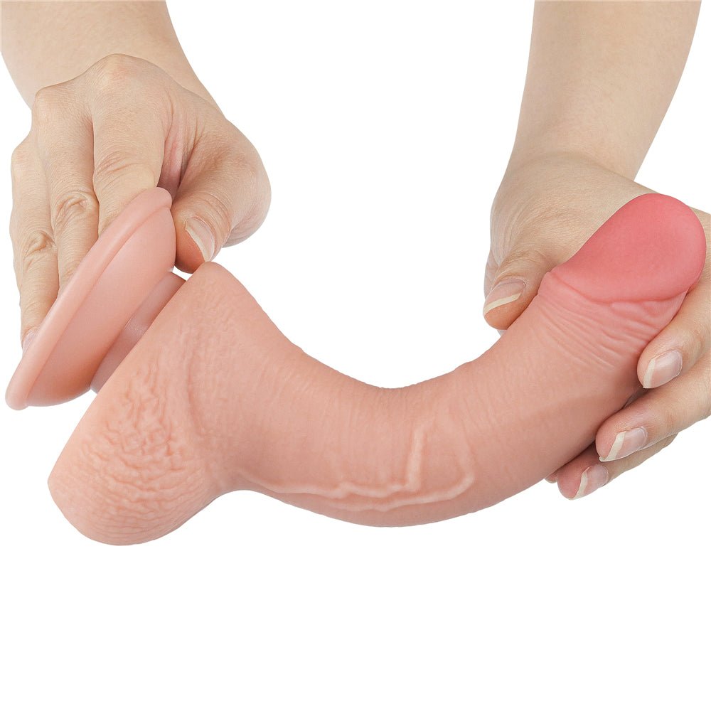 Sliding Skin Dual Layer Dong - Flesh 19.5 cm (7.5'') Dong with Flexible Skin - DONGS - Mr and Mrs D's