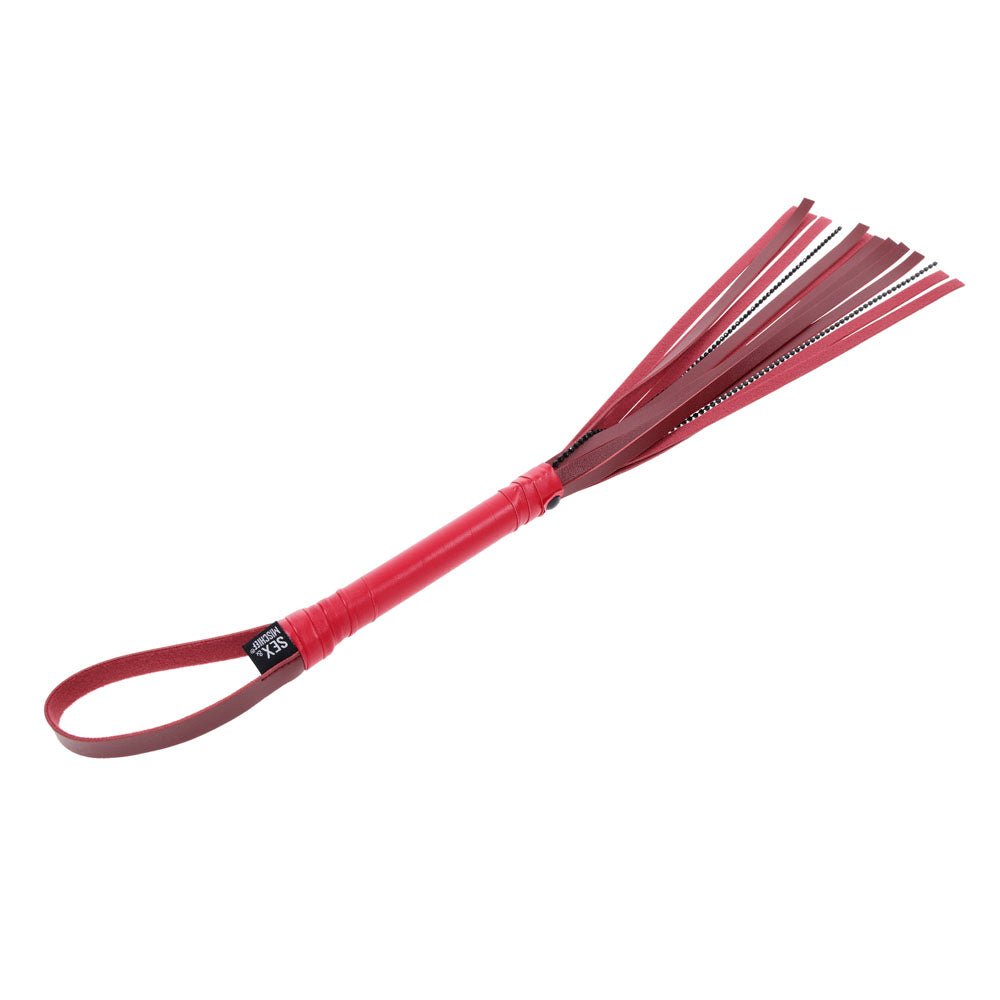 S&M Exs & Ohs Crystal Flogger - Red Flogger Whip - BONDAGE - TOYS - Mr and Mrs D's