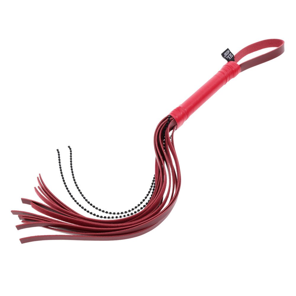 S&M Exs & Ohs Crystal Flogger - Red Flogger Whip - BONDAGE - TOYS - Mr and Mrs D's