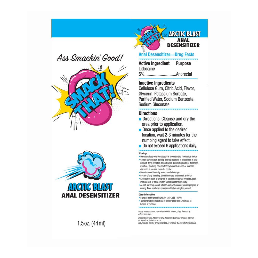 Smack That! Anal Desensitiser - Arctic Blast - Cooling Anal Desensitiser - 44 ml Tube - Mr and Mrs D's
